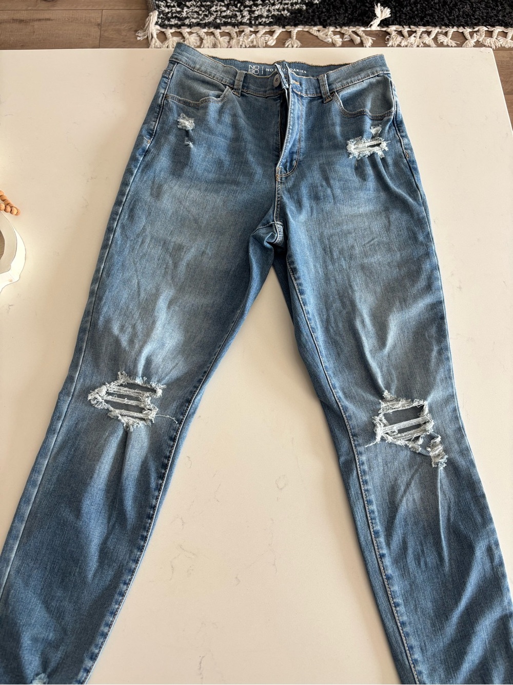 Distressed Light Blue Women’s Jeans
